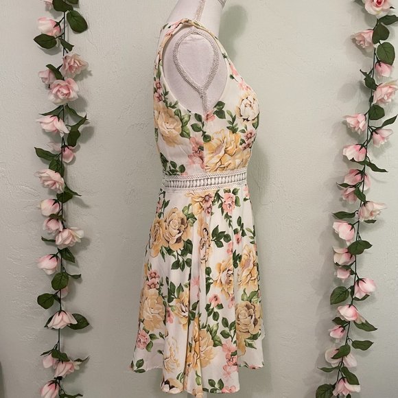 Floral and Crochet Lace Disney Princess Mini Dress - Picture 3 of 6